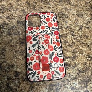 Walli 12 Pro Max Red Floral Phone Case with Stand